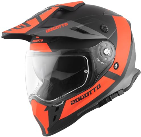 Bogotto V331 Pro Tour Casque Enduro, Orange, XS