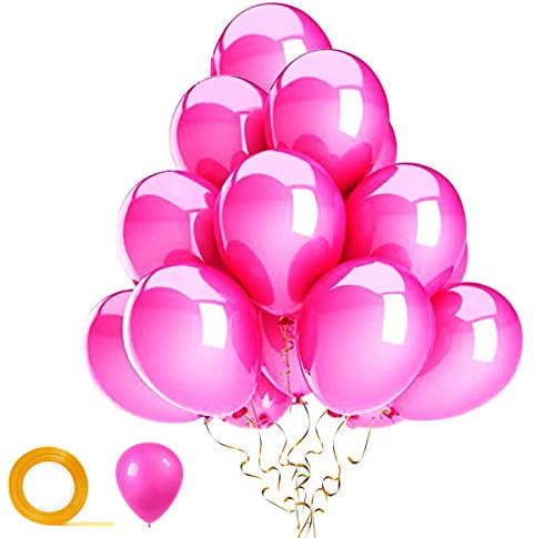 Yiran 30 Palloncini Compleanno fucsia - palloncini compleanno bambina e bambino - palloncino feste - palloncini Decorazioni per Compleanni Festa per Bambini,Anniversario,Battesimo,Natale, Matrimoni