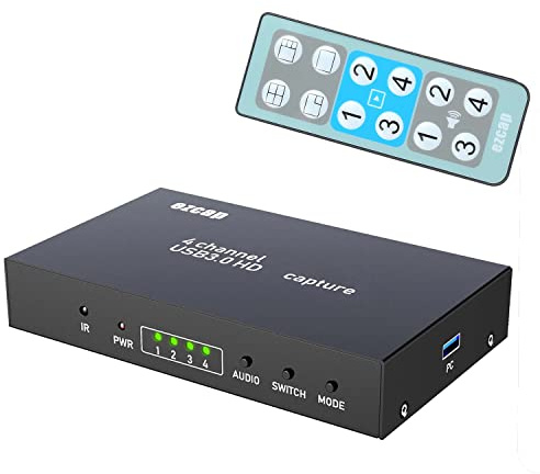 Scheda di acquisizione video a 4 canali USB3.0 1080P 60fps Registrazione Acquisizione di 4 telecamere multiple su streaming live OBS