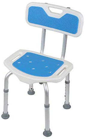 CHEWYNP Taburete de baño Taburete de baño/Ducha Ajustable en Altura Asiento de baño Banco Bañera Ducha Silla elevadora con Respaldo Acolchado para Personas Mayores y discapacitadas Ayuda a