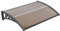 Auvent de Porte d'entrée, Contre Pluie Neige UV, Porte Toit Marquise Abri Protection en Polycarbonate(100 * 150cm Marron)