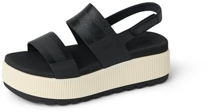 REEF Womens Sandals, Water Vista Higher, Black Vintage, 8