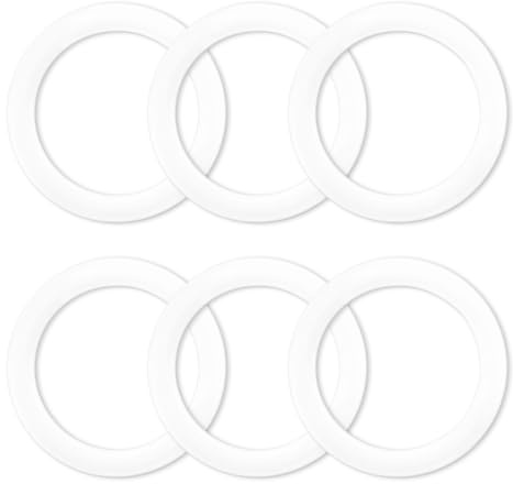 6 Pcs Gasket Seal Rings for Bialetti Moka Express Dama 6 Cups - Spare Food Grade Silicone Sealing Rings for Aluminium Stovetop Coffee Maker Pots (Better Than Rubber)