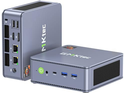 GMKtec 65W Mini PC AMD Ryzen 3 5425U(4C/8T,Up To 4.1GHz,beat Ryzen 7 3750H), G6 Mini Computer 16GB(2X8GB) DDR4 512GB PCIE3.0 SSD, Gaming Desktop/USB 3.2 * 2/WiFi 6E & BT5.2/Dual LAN 2.5G/Dual Fan