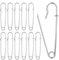 12 Stück Sicherheitsnadeln Groß 57MM/2.24inch Sicherheitsnadel Safety Pins Stark Sicherheitsnadeln für Kleidung Rostbeständig Gebogene Sicherheitsnadeln für Decken,Strickzeug,Schmuck und Handarbeiten