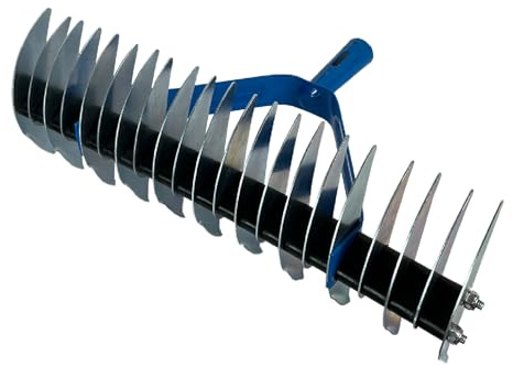 Crisalide® - Rastrello Sarchiatore Arieggiatore, Rastrello da Prato, 32 Denti In Acciaio Zincato, 35cm, Con e Senza Manico (Senza Manico)