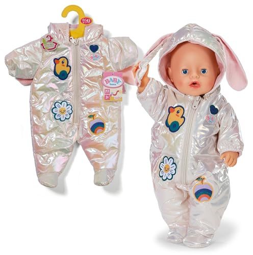 BABY Born Schneeanzug mit Hasenohren - Hochwertige Puppenbekleidung - Puppenzubehör für Puppen der Größe 43 cm