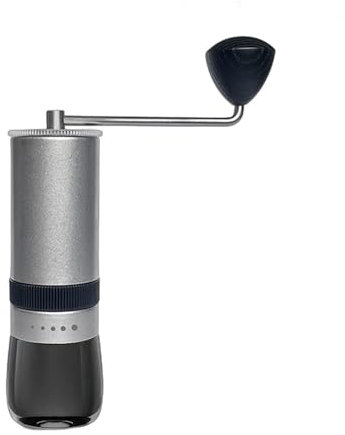 Manuell kaffebönkvarn CNC rostfritt stål handkaffekvarn 5 justerbara inställningar bärbar handvev-malare för droppkaffe/espresso/fransk