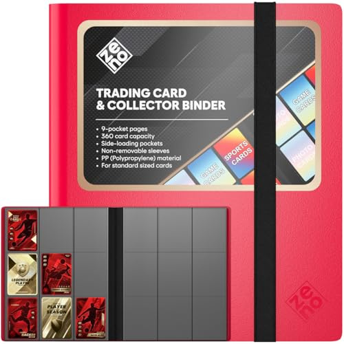 Classeur pour Cartes 9 Pockets - 360 Emplacements - Polypropylène Durable