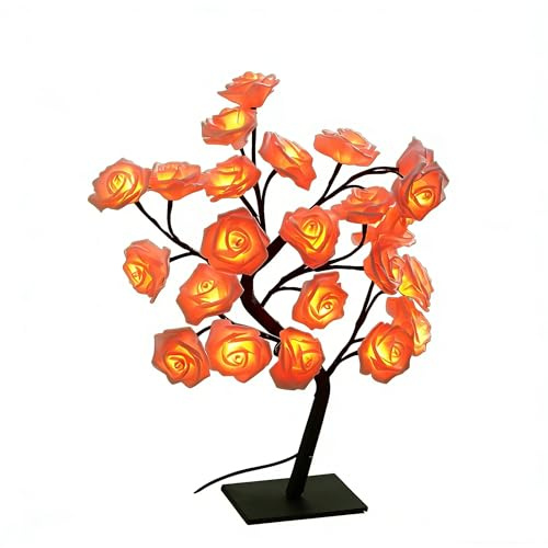XVICO Maple Leaf Tree Lamp, 20 Inch LED Bonsai Tree Light with 48 LEDs, USB Powered Tabletop Night Light for Autumn Thanksgiving Christmas Home Decor, Bedroom Living Room Party Gift