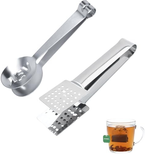 2 Pcs Tea Bag Squeezer, Teabag Squeezer Tool Tongs Strainer
