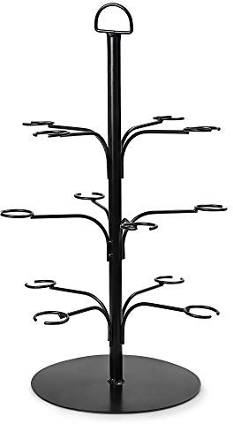 bar@drinkstuff Cocktail Tree Black - Cocktail Glass Display for 12 Glasses, Gin Tree, Ideal for serving Cocktails or Champagne