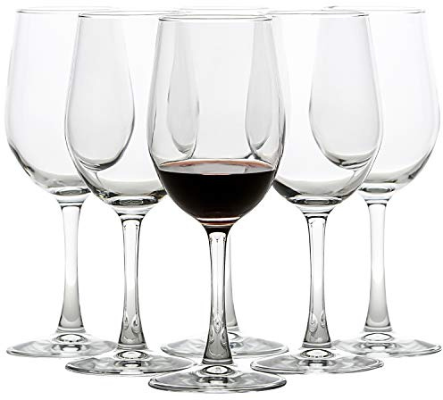 UMI UMIZILI 12 Ounce - Set of 6, All-Purpose Classic Durable Red/White Wine Glasses