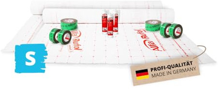 Kit de montage intérieur de toit S avec système de frein à vapeur, film pare-vapeur, film pare-vapeur, pare-vapeur, film adhésif