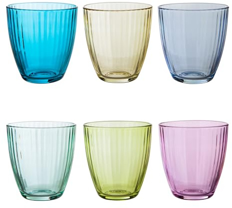 Lot de 6 verres à eau colorés 285 ml Pasabahçe VERRES multicolores