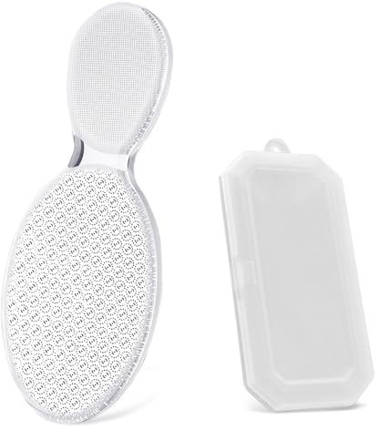 Lot de 1 lime à pied en verre double face pour les peaux dures, pour enlever les callosités rapidement et facilement, outil professionnel de pédicure pour talons doux et lisses
