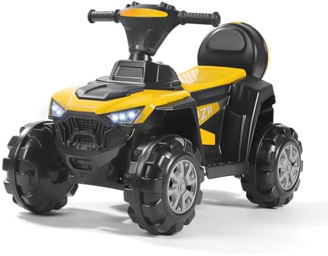 Motocicleta eléctrica infantil con caja de almacenamiento, quad eléctrico para niños de 2 a 7 años, vehículo eléctrico infantil, reproductor de música y faro LED, carga USB, batería de larga duración
