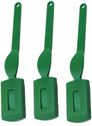 Hemobllo 3 Cortadores De Pan y Pasteles Mango, Acero Al Carbono Resistente, Diseño Curvo, Para Repostería y Horneado Doméstico, Set De 3 Unidades Color Verde
