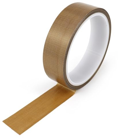 Visnreaen Teflonband Selbstklebend Hitzebeständig Teflon Klebeband 0.18x20mmx10m PTFE Band Teflonband Hitzebeständig Hochtemperaturband Gleitband Hochtemperatur Klebeband für Vakuumiermaschine