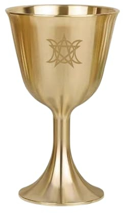 Cáliz Pentagrama 3.1 Alto – Latón 80x50x37mm | Cáliz De Cálizz De Latón | Macizo | Cálizz De Pentagrama De Adivinación Copa De Cálices De De Triple Luna | Cálizzz De Altar Para Altares Rituales O