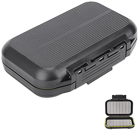Socobeta Caja Portátil para Cebo de Pesca con Mosca, Estuche de Almacenamiento de Señuelos de Doble Capa con Espuma Especial para Accesorios de Aparejos de Pesca de Pescadores