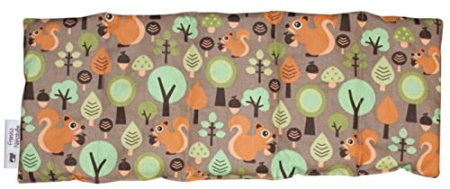 Franzis Nähstube 50x20cm Kirschkernkissen Wald braun in 100% Baumwolle I Körnerkissen Kirschkern 50x20 für Mikrowelle I Wärmekissen, Kirschkernkissen, Nackenwärmekissen