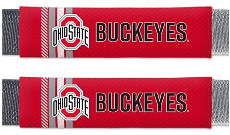 FANMATS 32131 Ohio State Buckeyes Team Color Rally Seatbelt Pad - 2 Pieces