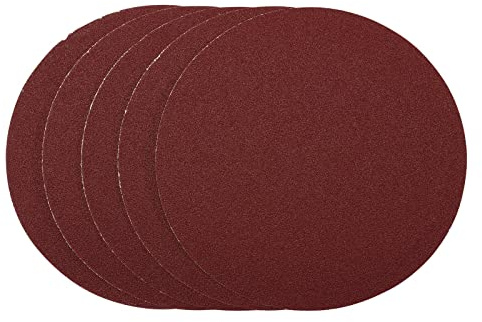 Draper 63026 Sanding Discs, 200mm, 80 Grit, PSA (Pack of 5), Red,One Size
