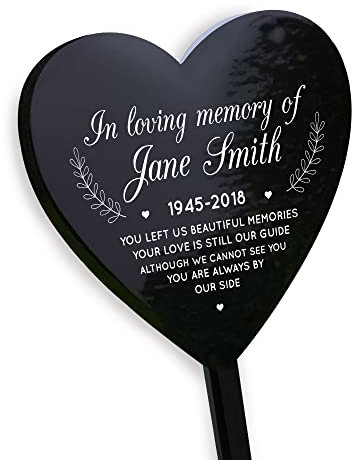 RED OCEAN Memorial Stake Grave/Tree Marker Cremation Personalised Plaque Mum Dad Nan Grandad Memorial Gifts