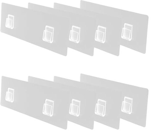 8 Pack Adhesive Shower Caddy Organizer - No Drilling Wall Mount Hook Sticker for Corner Bathroom Storage Shelves and Kitchen Accessories