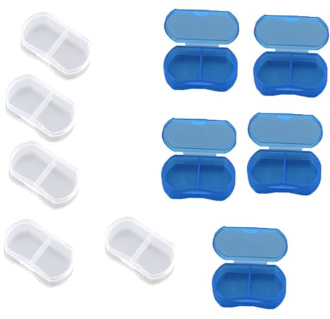 CLISPEED 10 Stück Schachtel Pillendose Pillenbehälter tragbar Aufbewahrungskiste Veranstalter