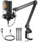 MAONO USB Condenser Microphone, Studio Microphone with Shock Mount, Boom Arm, Software, Mute Control, Gain Control, Volume Control for Streaming, Recording, Singing, Podcasting