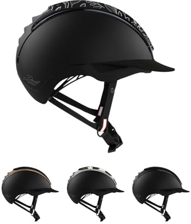 RL24 - Reithelm Duell One Edition von Casco inkl. Schutzbeutel & Helmbox | Reitkappe Damen, Herren & Kinder | optimal belüftet & Perfekter Sitz | Reiterhelm in Chrysantheme in Größe L (58-60cm)