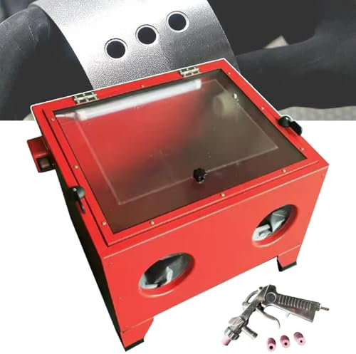 twostronking Portable Sandblaster,Led Lighting,One-Touch Switch,With Nozzles Of 4 Specifications,90l Large Volume,Suitable For Removing Paint And Rust From The Parts