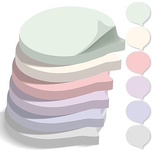 BIROYAL Haftnotizen Klebezettel 420 Blätter, 6 Blöcke Sticky Notes pastell, 76 mm x 76 mm Klebezettel bunt, Haftnotizen lustig, Notizzettel Klebend zum Markieren & Hervorheben
