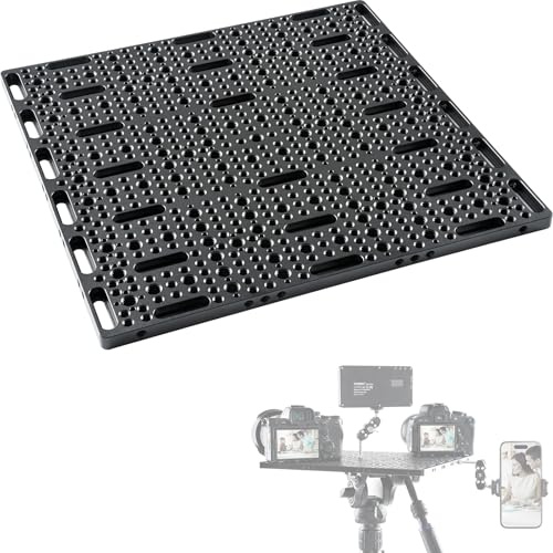 INNOREL CP3030 Piastra di formaggio fotografica multifunzionale con filetti da 1/4 e 3/8,con fori di localizzazione ARRI integrati per Treppiede, Carrello Direttore, Laboratorio, Montaggio a parete