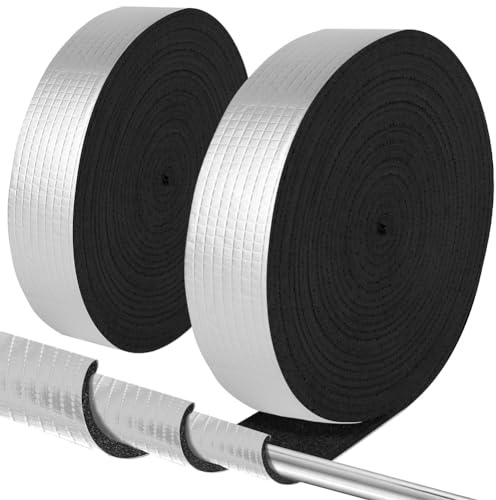 Rastapulz rörisoleringsfolie, isoleringsfilm, rörfolie-isoleringsband, 2 brett x 90 cm ytterskum och folier-rörfolie-isoleringsband självhäftande (2 )