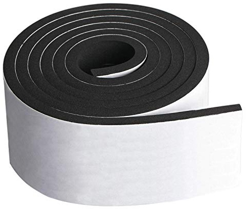 Neoprene Foam Strip Roll by Dualplex, 4 Wide x10' Long 1/4 Thick, Weather Seal High Density Stripping with Adhesive Backing – Weather Strip Roll Insulation Foam Strips
