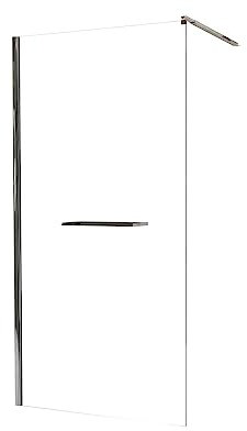 ONDÉE, Columna Ducha Hidromasaje ROSA, Vidrio Templado Blanco, H130xL20xP7cm, Ducha Cabeza Ø20cm, Ducha Mano Monofuncional, 3 Boquillas Hidromasajantes