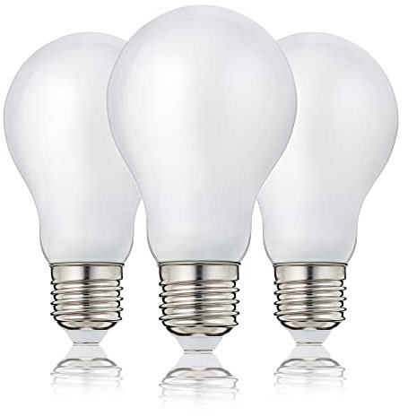 hellum LED Glühbirne E27, 3er 7W warmweiß Lampe mit 806 Lumen LED Filament, E27 Vintage Leuchtmittel ersetzt 60-Watt Glühbirne, 2700 Kelvin warmweiß Matt, 206210