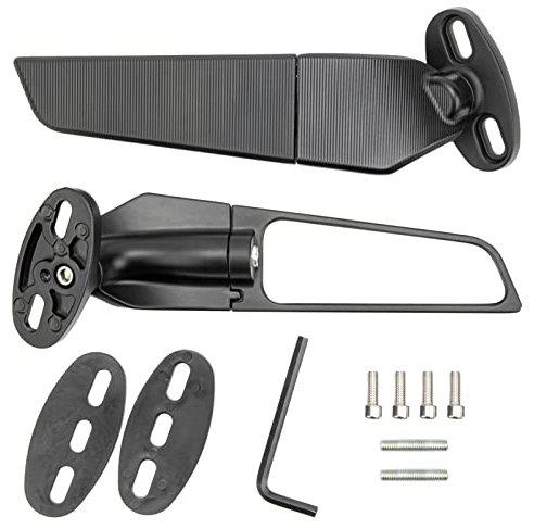 2 Stück Rückspiegel, Einstellbare Drehbare Rückspiegel Universal ATV Wind Schwenkbare Flügelspiegel Ersatz Außenspiegel für 250 300 400 650 H2 H4