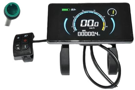 Clyictz Elektrisches Fahrrad, buntes 808 LCD-Display, Messgerät, 24 V-72 V, wasserdichter Anschlussstecker, E-Bike, intelligentes Display