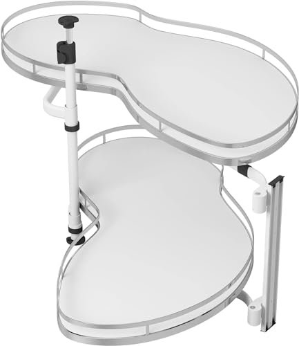 Ausziehbarer Eckschrank für 91,4 cm Schrank, Doppelregal, Karussell-System