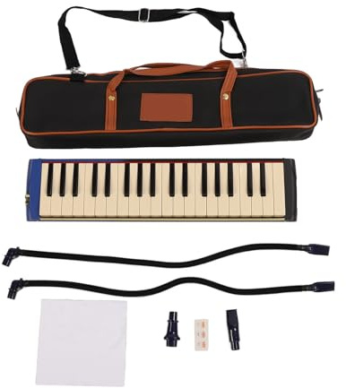 37-tangenter Melodica Instrument, Rör Munstycke Air Piano Keyboard Musikinstrument med Bärväska, för Barn Vuxna, för Musik Klassrum Öva Liveframträdande