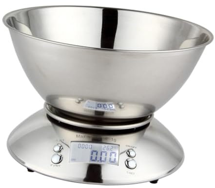 OUNONA 1 Set Bilancia Da Cucina Alimenti in Scala Cibo Scala Elettronica Scala Digitale Cucina in Scala Bilancia Alimentare Scala Della Cucina Acciaio Inossidabile