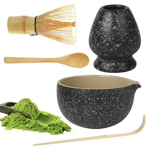 BUCOMTU Matcha Kit 5 piezas Juego de Batidor de Matcha para el hogar, la oficina y las reuniones sociales