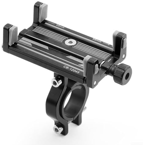 Sumsoctober Aluminum For Alloy Bicycle Phone Mount with a Unique Four Claw Locking System for Security (Stem black)