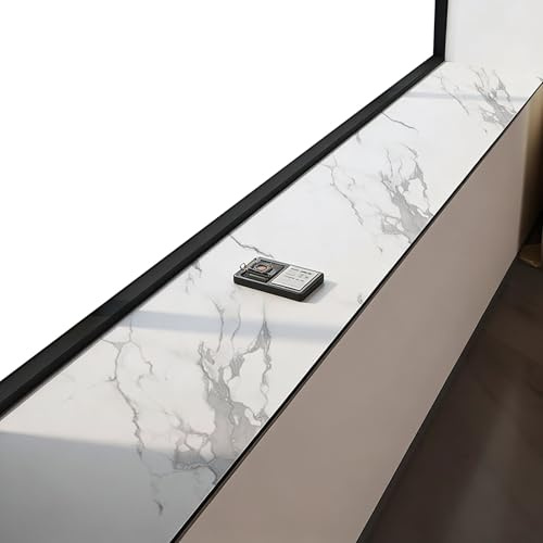 Jievmrs Narrow Window Sill Cushion Bay Windows, Absorbent Windows Ledge Protector Mat, Kitchen Balconies Countertop Cover, Quick Dry Windowsill Cover(White,100x35cm/39.4x13.8)