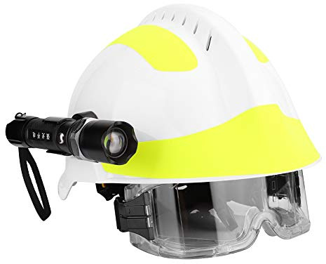 Generic Emergency Rescue Hjälm Anti-Impact Skyddshjälm med Pannlampa och Skyddsglasögon för Brandmän och Katastrofhjälp 53cm-63cm