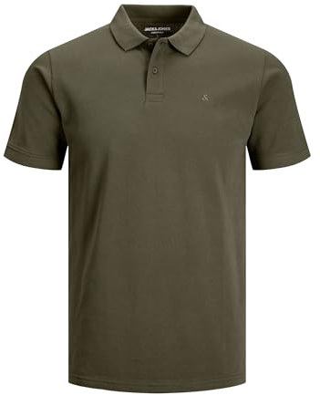 JACK & JONES Mens Short Sleeve Polo Olive Night XL